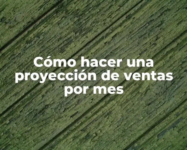Cómo hacer una proyección de ventas por mes