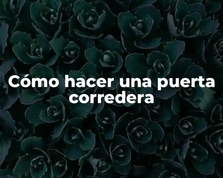 Cómo hacer una puerta corredera