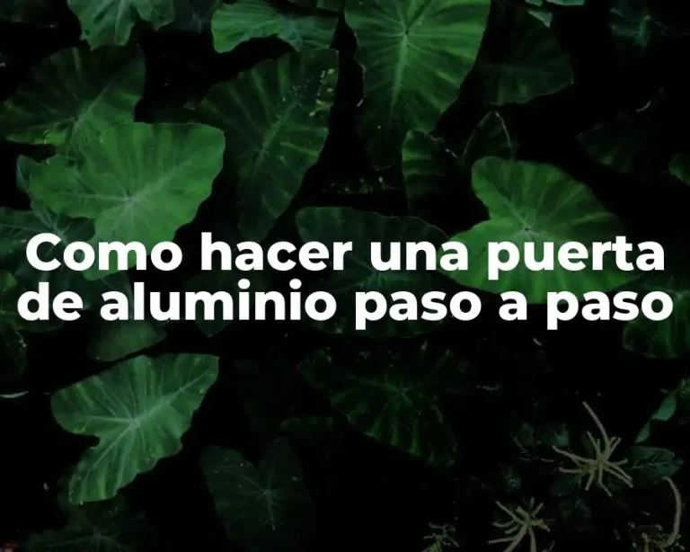 Como hacer una puerta de aluminio paso a paso