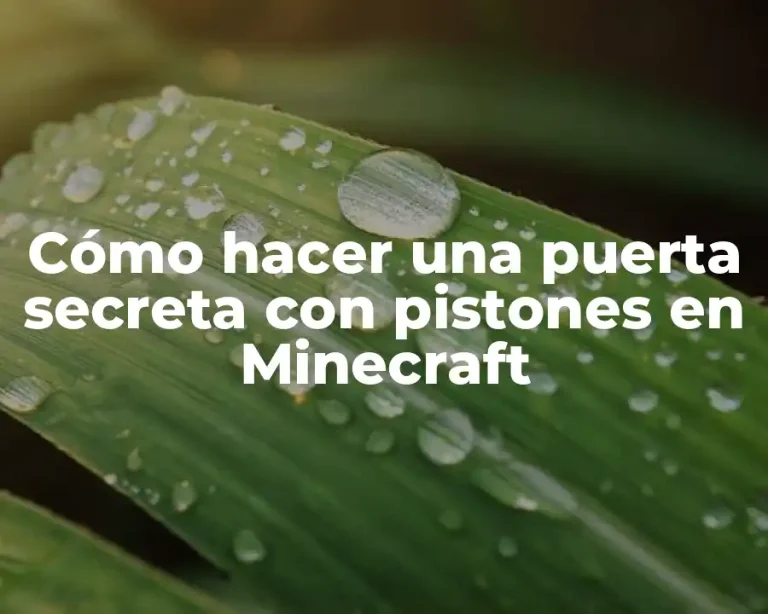 Cómo hacer una puerta secreta con pistones en Minecraft