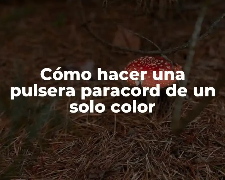 Cómo hacer una pulsera paracord de un solo color