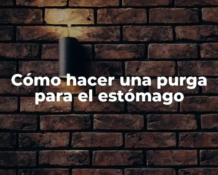 Cómo hacer una purga para el estómago