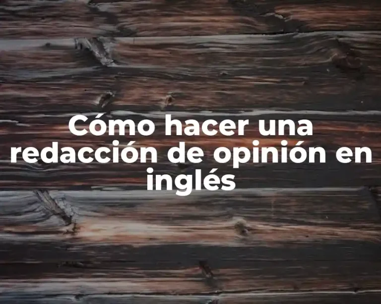 Cómo hacer una redacción de opinión en inglés