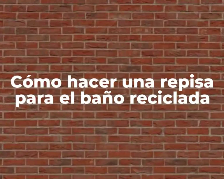 Cómo hacer una repisa para el baño reciclada