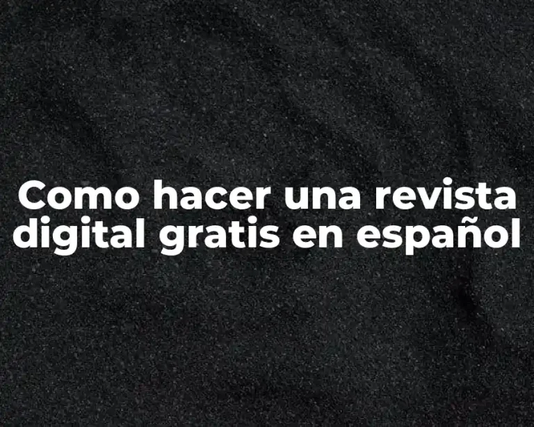 Como hacer una revista digital gratis en español