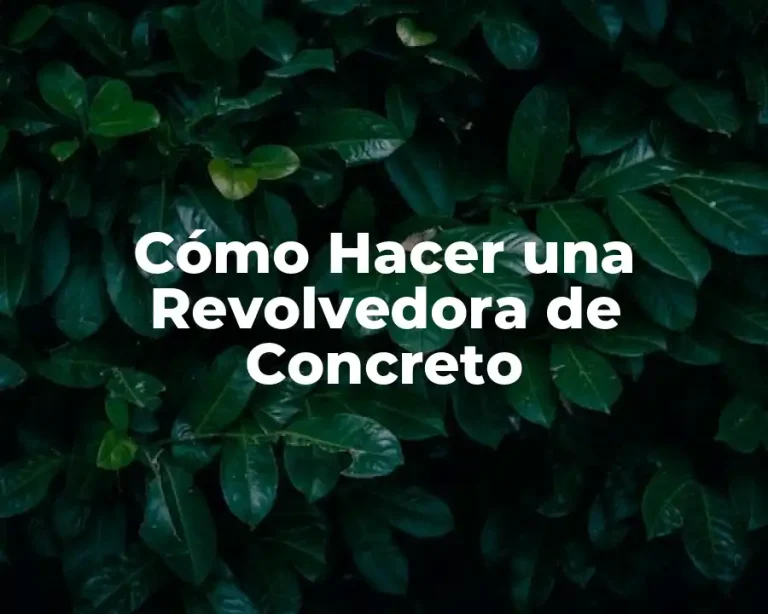 Cómo Hacer una Revolvedora de Concreto