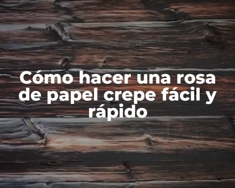 Cómo hacer una rosa de papel crepe fácil y rápido