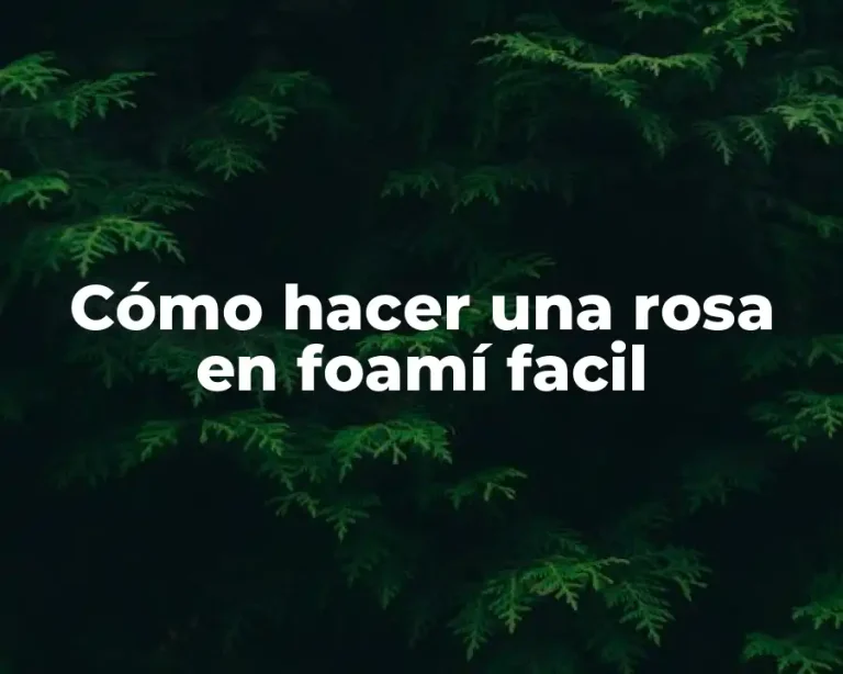 Cómo hacer una rosa en foamí facil