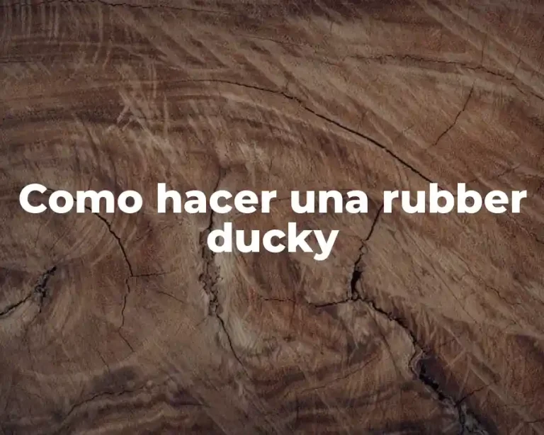 Como hacer una rubber ducky