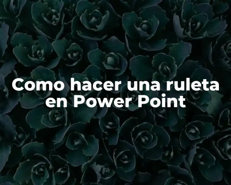 Como hacer una ruleta en Power Point