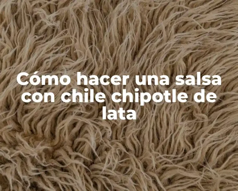 Cómo hacer una salsa con chile chipotle de lata