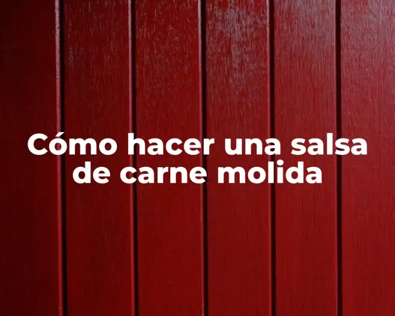Cómo hacer una salsa de carne molida