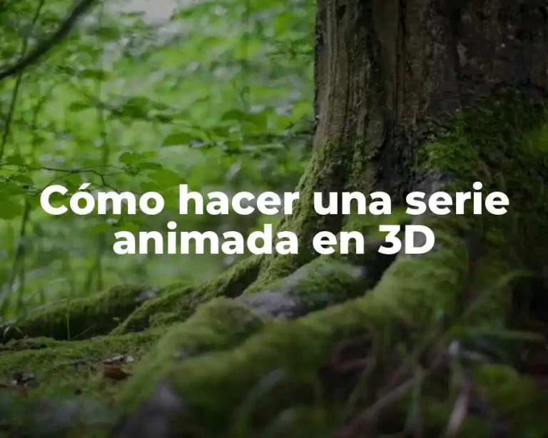 Cómo hacer una serie animada en 3D