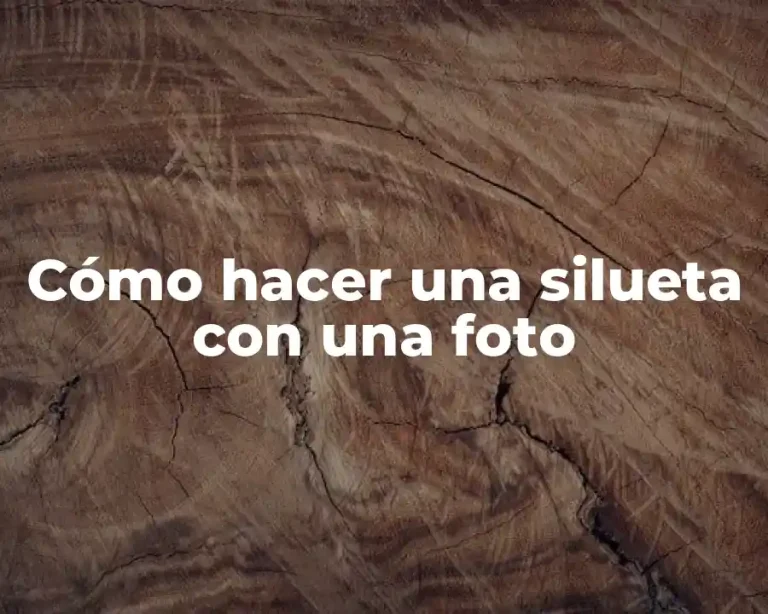 Cómo hacer una silueta con una foto