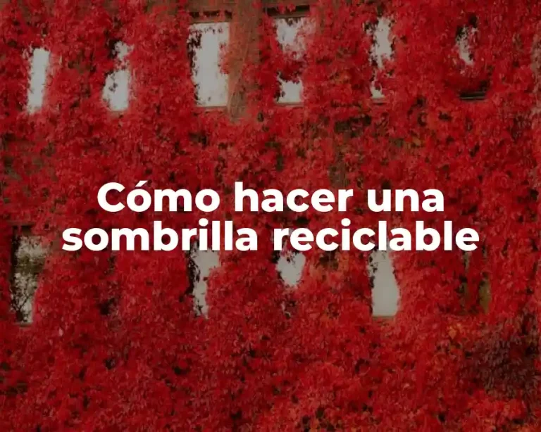 Cómo hacer una sombrilla reciclable