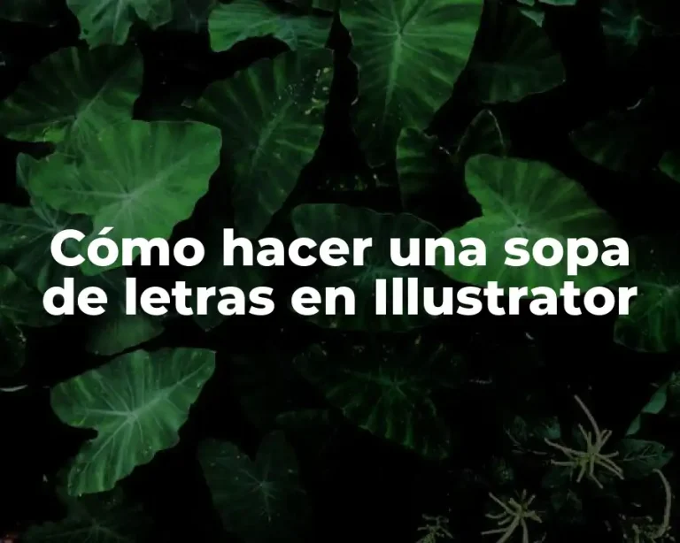 Cómo hacer una sopa de letras en Illustrator