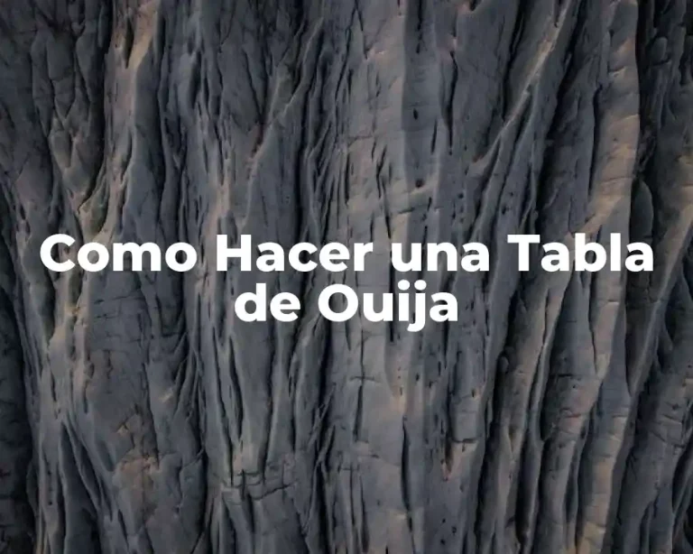 Como Hacer una Tabla de Ouija