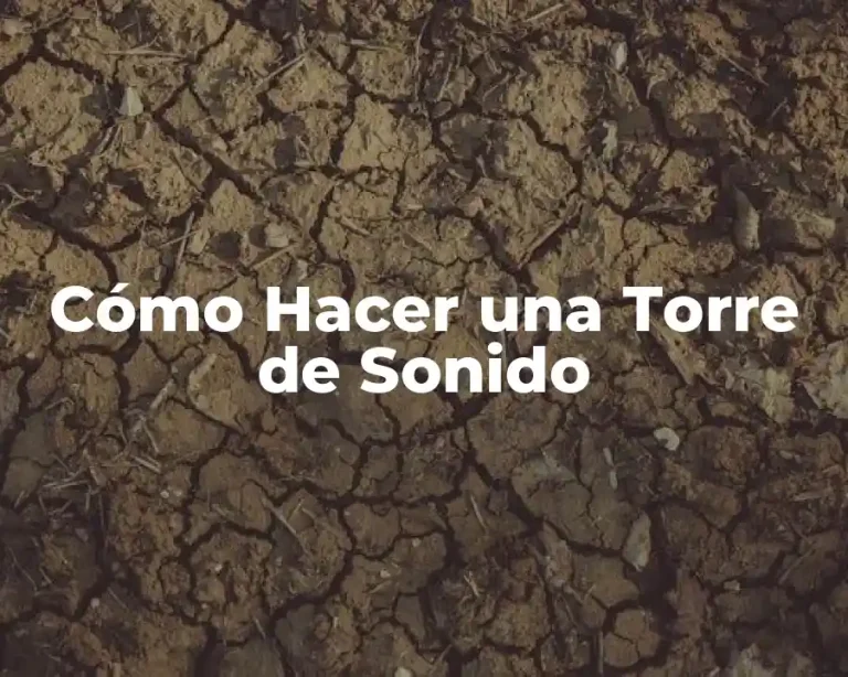 Cómo Hacer una Torre de Sonido