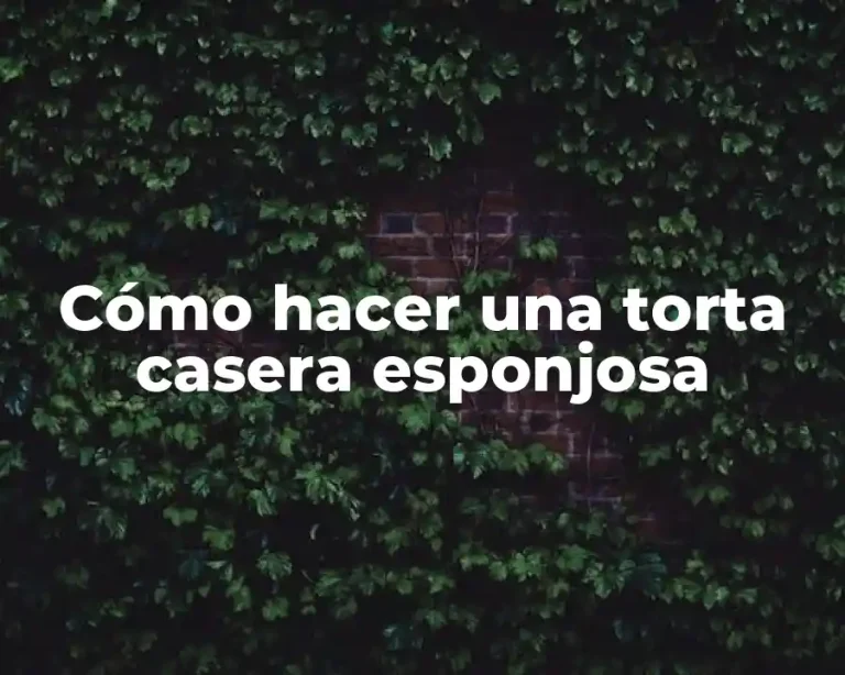 Cómo hacer una torta casera esponjosa