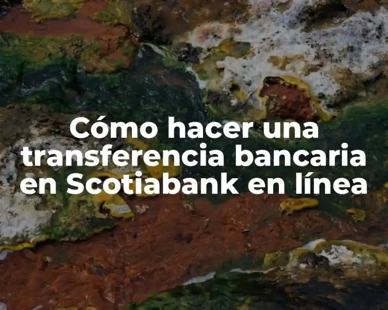 Cómo hacer una transferencia bancaria en Scotiabank en línea