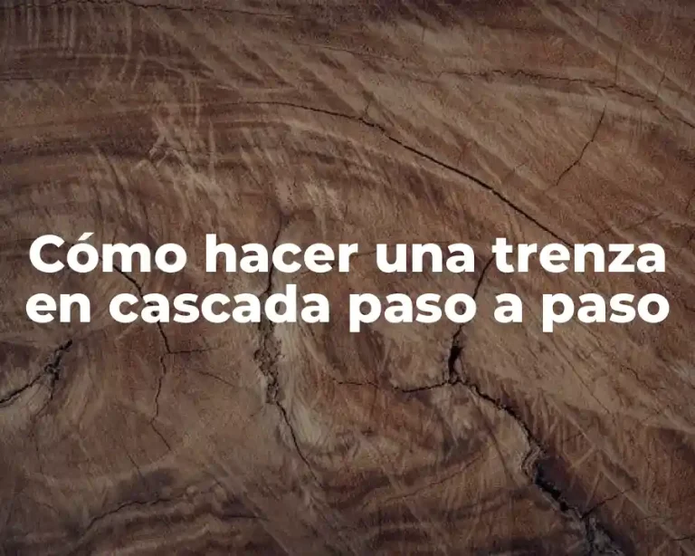 Cómo hacer una trenza en cascada paso a paso
