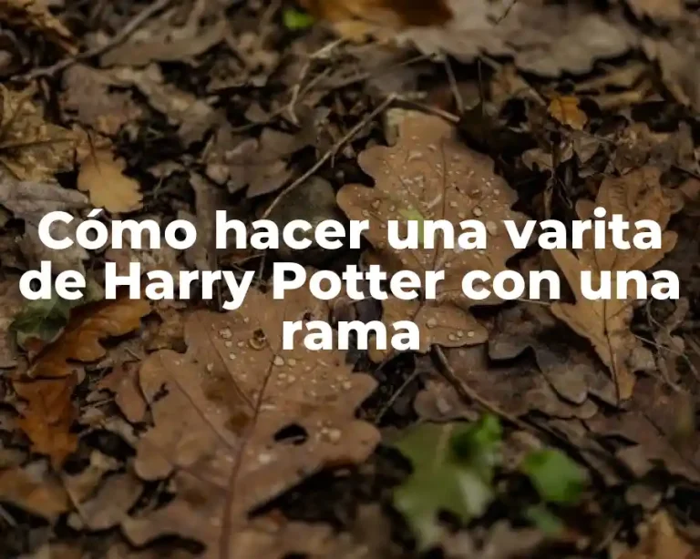 Cómo hacer una varita de Harry Potter con una rama
