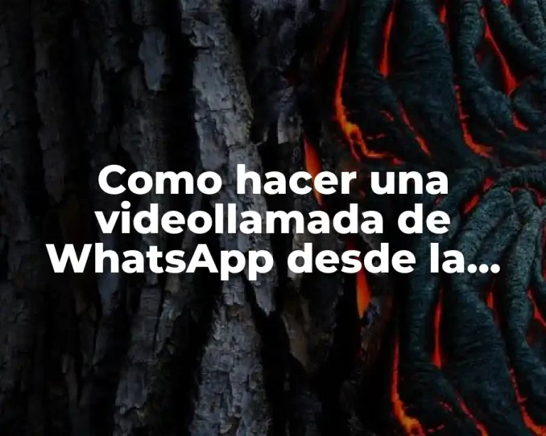 Como hacer una videollamada de WhatsApp desde la computadora