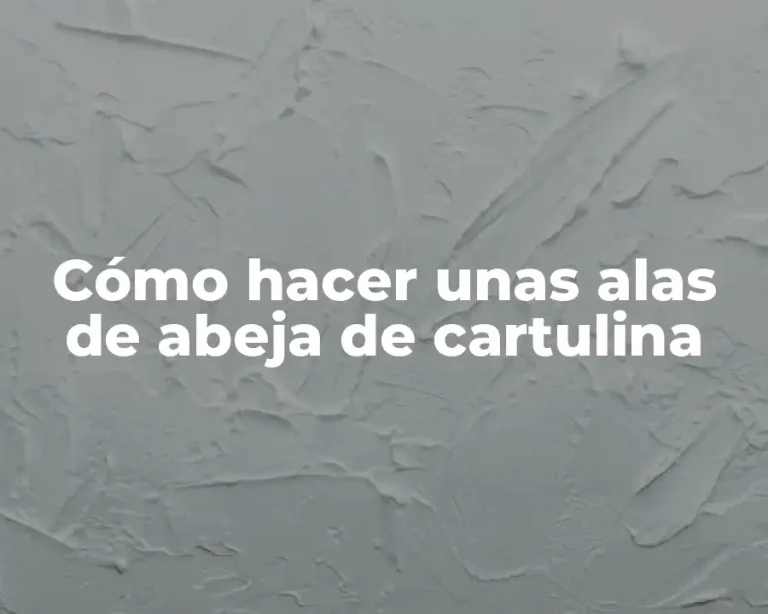 Cómo hacer unas alas de abeja de cartulina