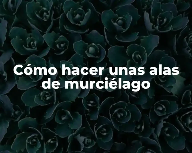 Cómo hacer unas alas de murciélago