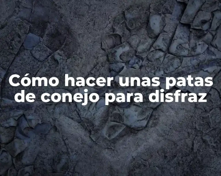 Cómo hacer unas patas de conejo para disfraz