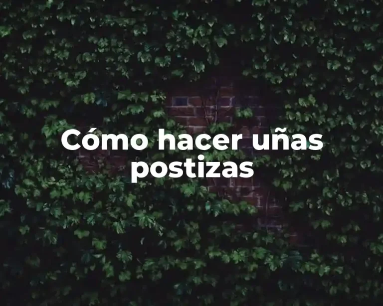 Cómo hacer uñas postizas