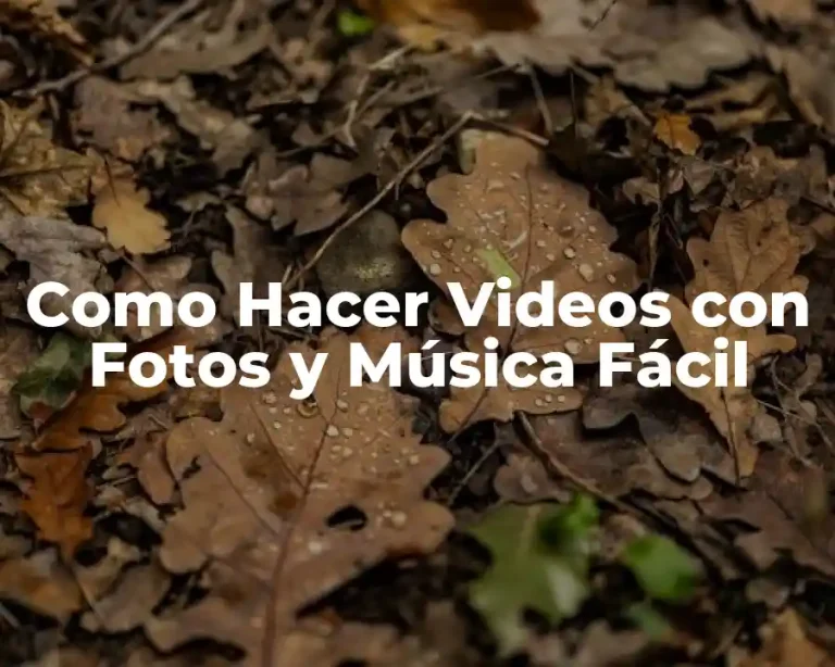 Como Hacer Videos con Fotos y Música Fácil
