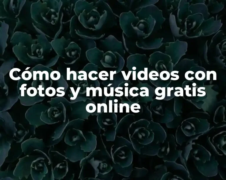 Cómo hacer videos con fotos y música gratis online