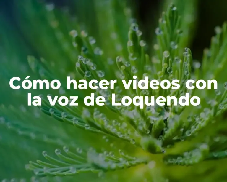 Cómo hacer videos con la voz de Loquendo