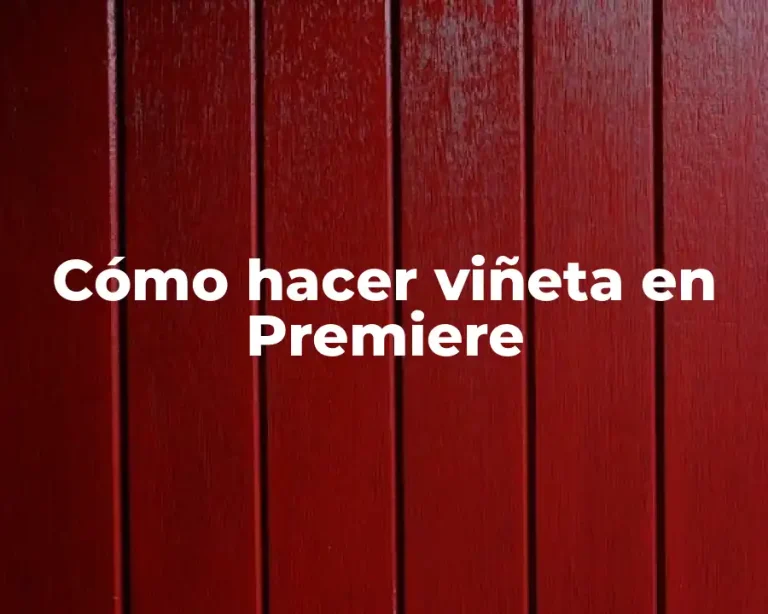 Cómo hacer viñeta en Premiere