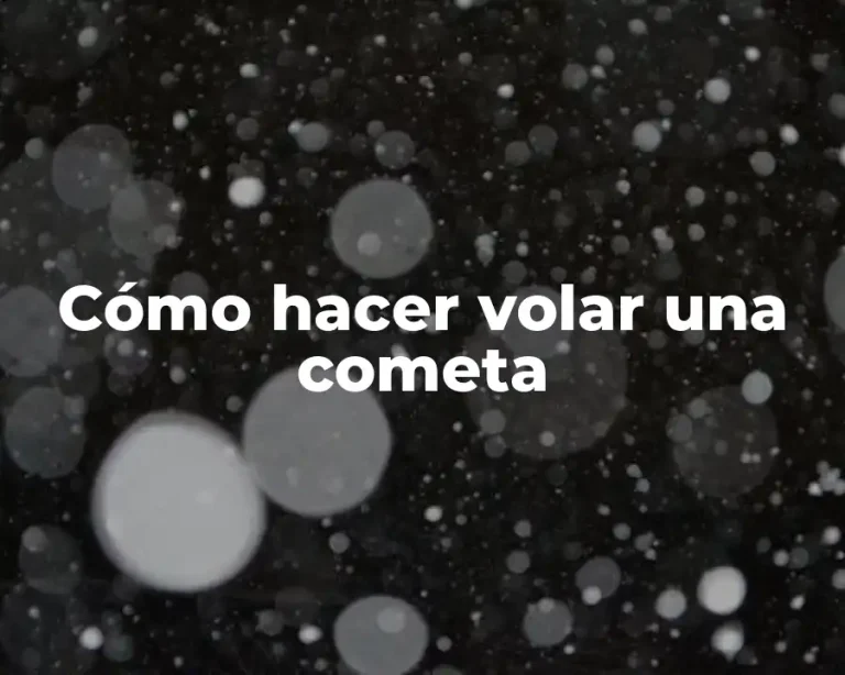 Cómo hacer volar una cometa