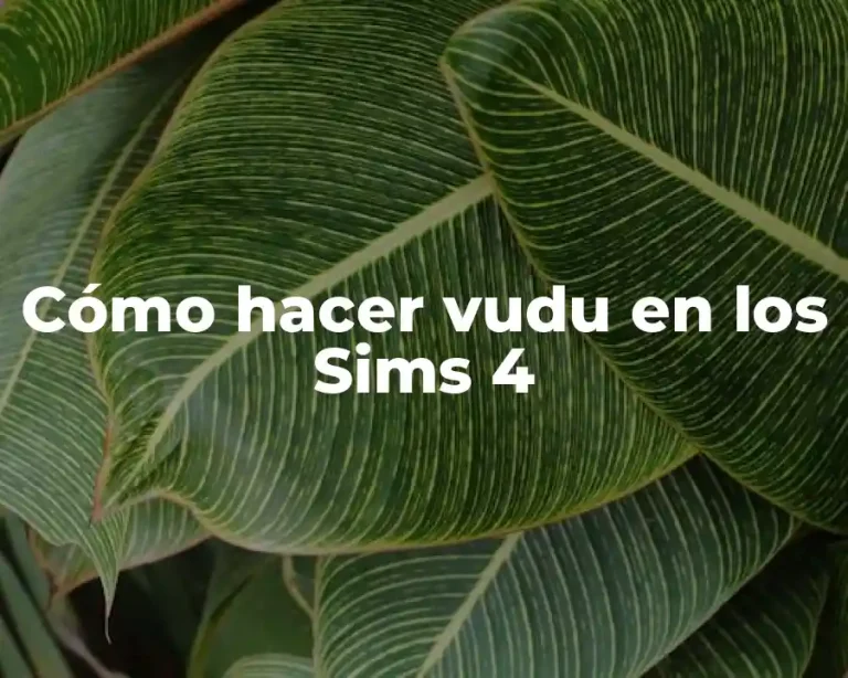 Cómo hacer vudu en los Sims 4