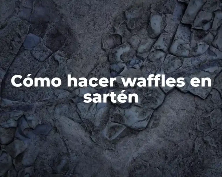 Cómo hacer waffles en sartén