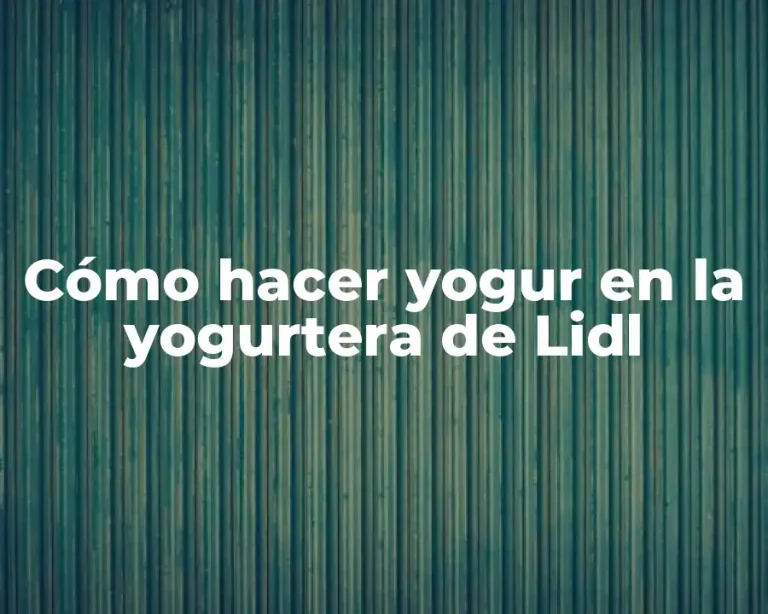 Cómo hacer yogur en la yogurtera de Lidl