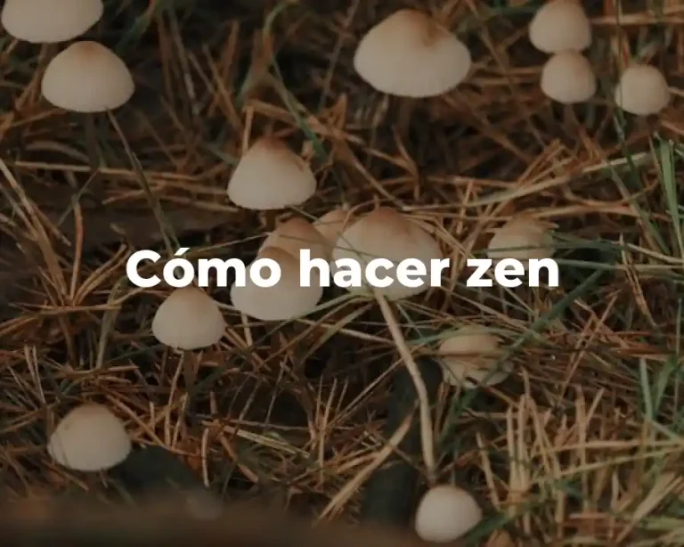 Cómo hacer zen