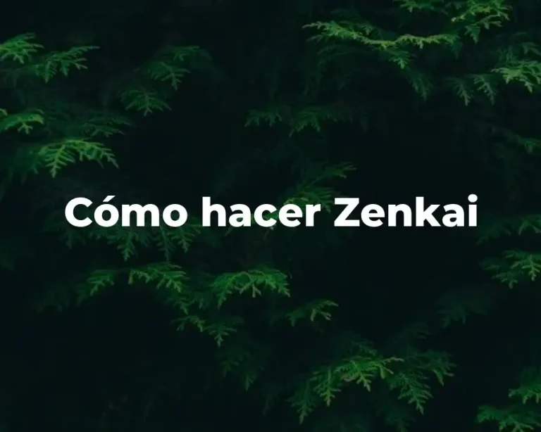 Cómo hacer Zenkai