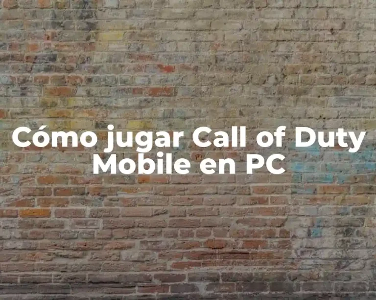 Cómo jugar Call of Duty Mobile en PC