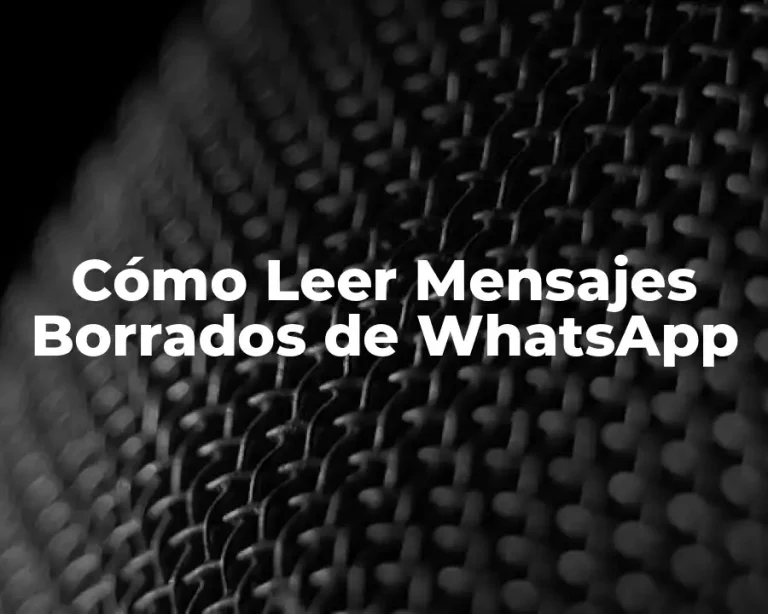 Cómo Leer Mensajes Borrados de WhatsApp