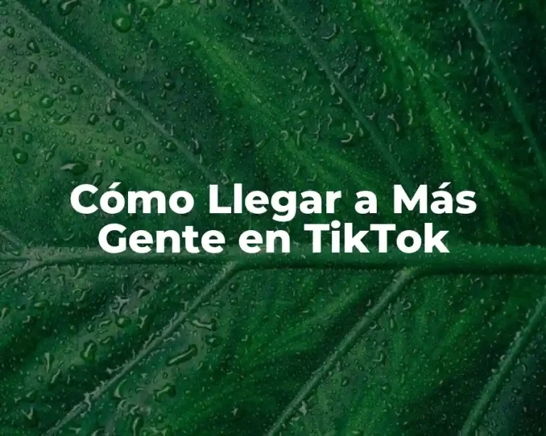 Cómo Llegar a Más Gente en TikTok