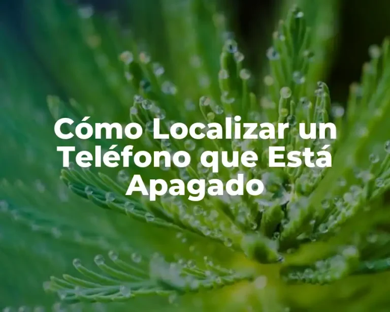 Cómo Localizar un Teléfono que Está Apagado