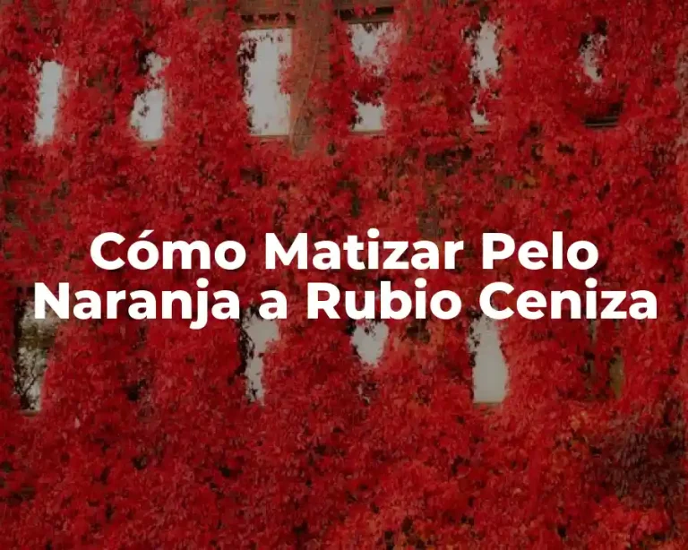 Cómo Matizar Pelo Naranja a Rubio Ceniza