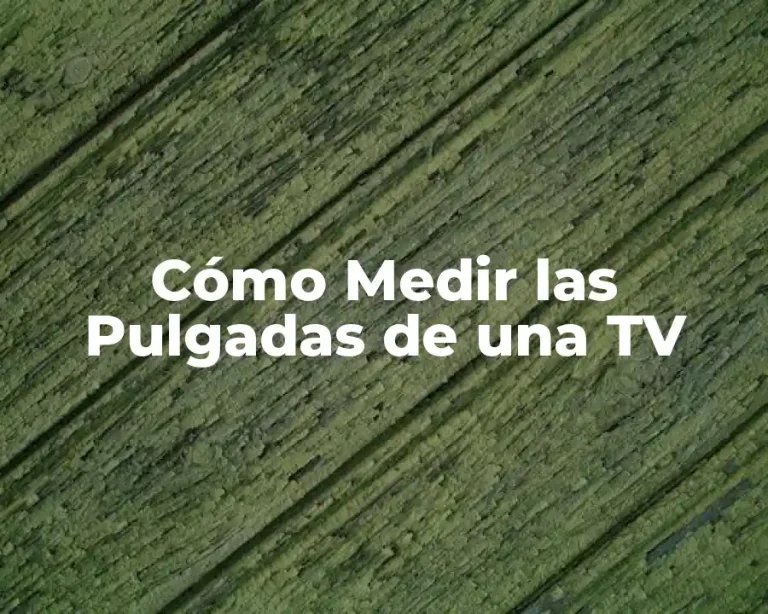 Cómo Medir las Pulgadas de una TV