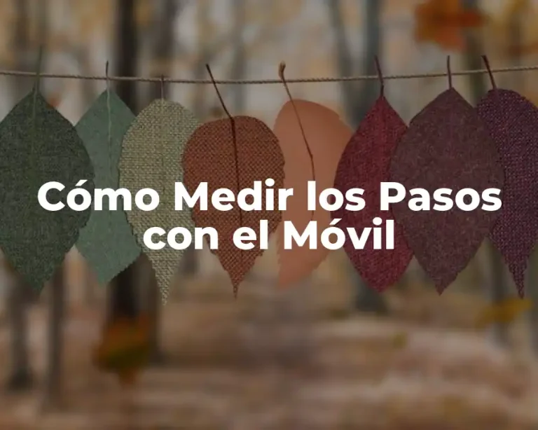 Cómo Medir los Pasos con el Móvil