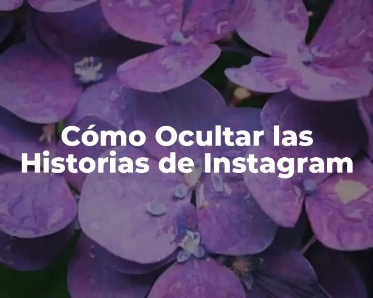 Cómo Ocultar las Historias de Instagram