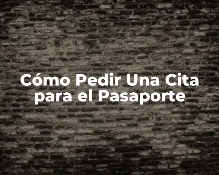 Cómo Pedir Una Cita para el Pasaporte